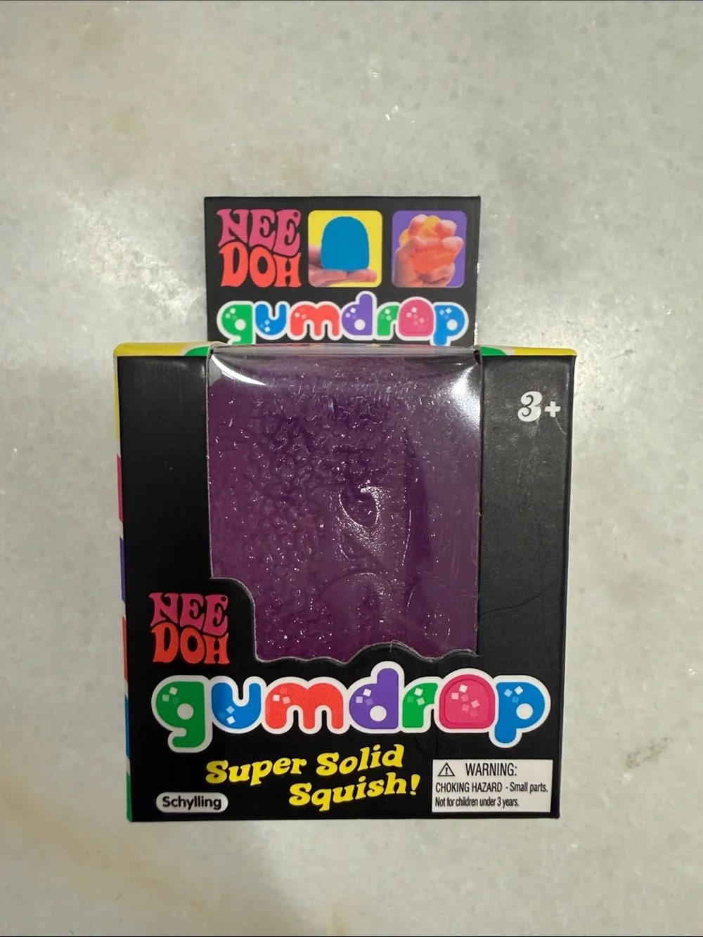 Neon Doh Gumdrop Super Solid Squishies - Pink, Blue, and Purple. Bundle of 3!